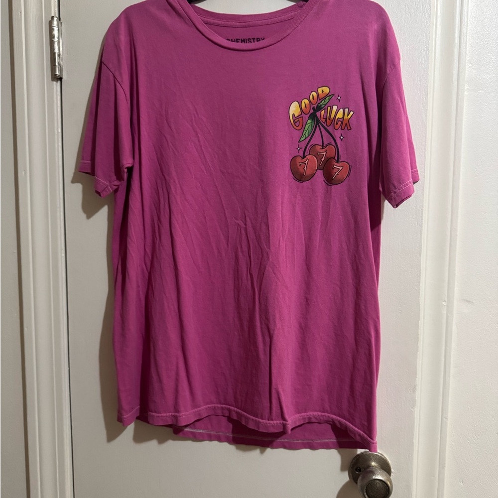 Chemistry Pink Cotton T-Shirt